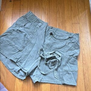 Women’s Green Cargo Shorts